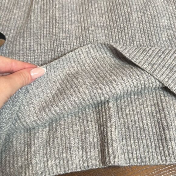 EUC J. Crew Knit Gray Long Sleeve Sweater Bow Detail Dress Small - Picture 2 of 7